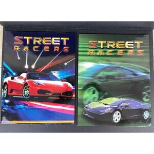 2 Street Racers 3 Ring Binder Folders Lamborghini Gallardo & Ferrari 430 NEW